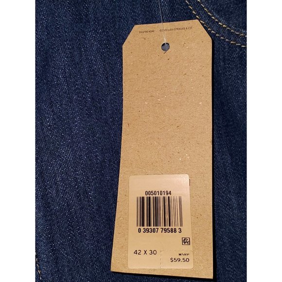 NWT Levi's 501 Men's Original-Fit Dark Stonewash Denim Jeans Size 42X30 1433 - Picture 10 of 12